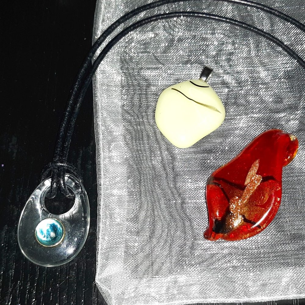 3 Handmade Glass Pendants BOGO 50% Off!